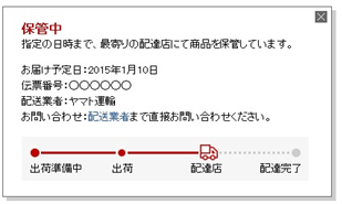 楽天市場 配送ステータスについて