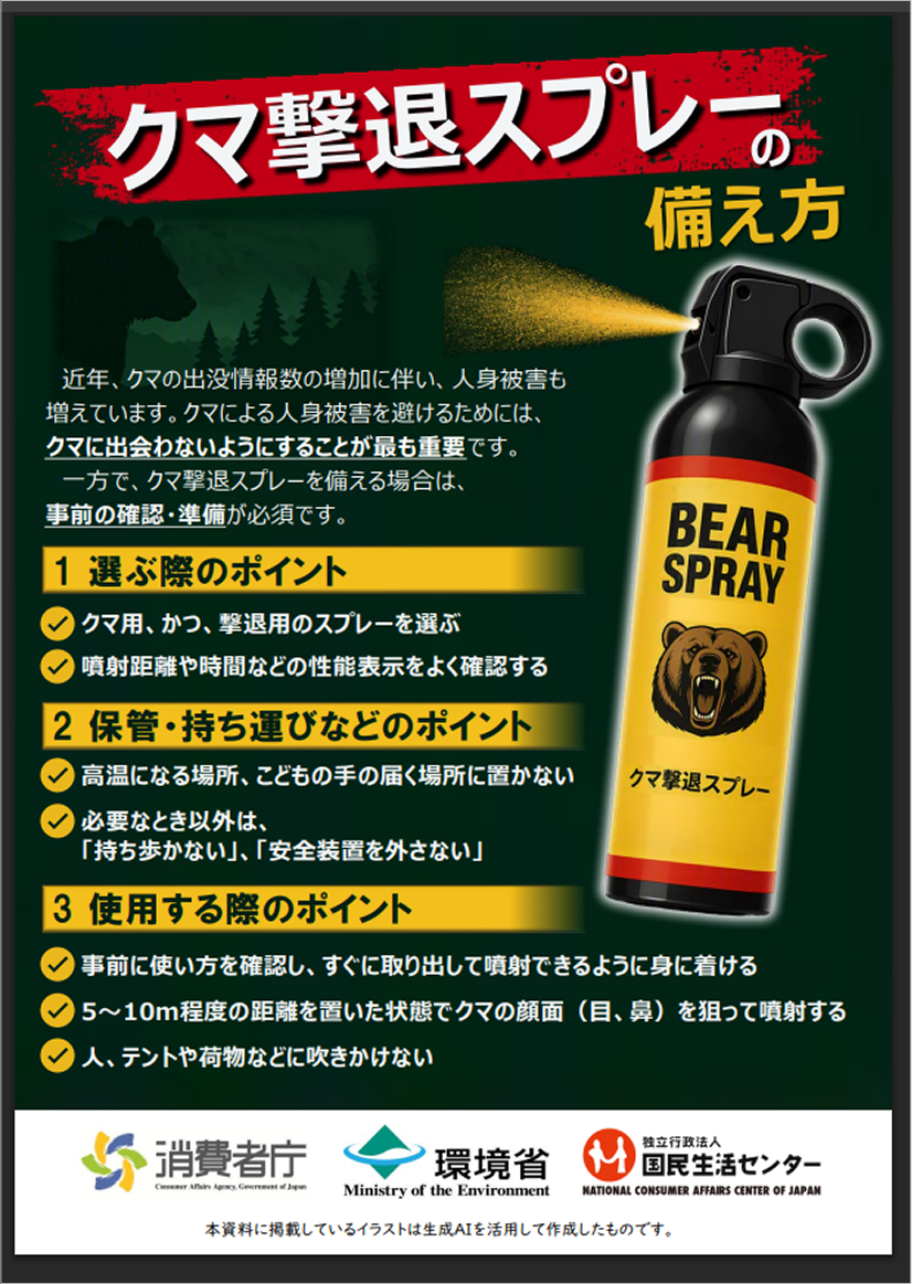 クマ撃退スプレーの備え方