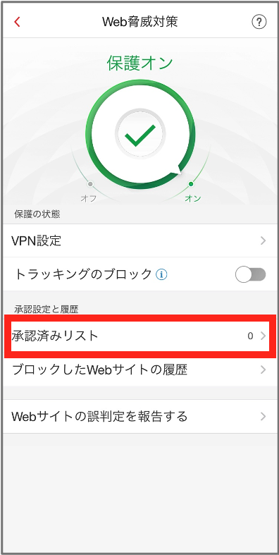 承認済みリスト